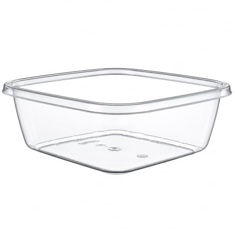 Clear Rectangular Washing Up Bowl – Transparent Kitchen Sink Basin for Dishwashing, Food Preparation, Bathroom and Household Use (9 litres)
