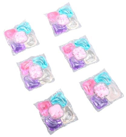 Brrnoo Dosettes de Détergent à Lessive 5 en 1 avec Parfum Floral élégant, Nettoyage Doux pour Machine à Laver