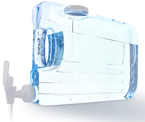 Arrow Home Products Oasis Drink Dispenser for Fridge, 1.25 Gallon - Plastic Beverage Dispenser with Spigot for Easy Dispensing - BPA Free Clear Plastic - Convenient Handle, Easy-Pour Spout