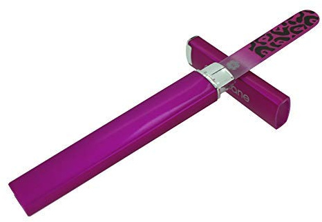 G.Liane Glass Nail File,Double Sided for Natural Acrylic Gel Nails(Pink) | Crystal fingernail file with case,Long-lasting gentle manicure fine grit nail filer,Reusable washable nail care for Women