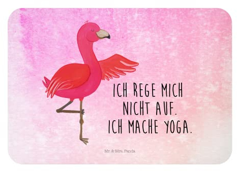 Mr. & Mrs. Panda Magnet Flamingo Yoga - Geschenk, haftmagnet, Yogi, Rosa, Kühlschrankmagnet, whiteboardmagnet, Meditieren, Namaste, Notizhalter, Vogel, zettelhalter, Baum