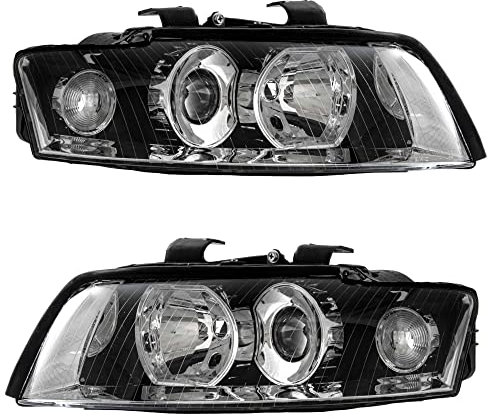 Juego de faros delanteros delanteros H7/H7 con soporte de lámpara para modelo A4 8E2 B6 8E5