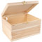 Creative Deco Boite de Rangement Noel en Bois avec Fermoir | 40 x 30 x 24 cm (+/- 1 cm) | Non Peint et Brut | Coffre de Rangement Noël | Boite en Bois | Coffret Bois | Boite Cadeau Noel | Boîte