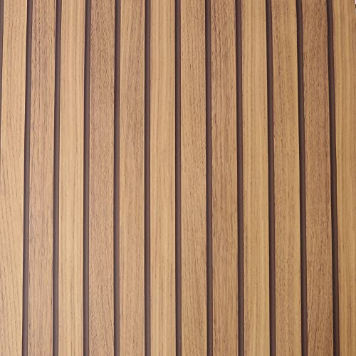 Fresco Natural Wooden Slats Panelled Wallpaper | On Trend Panelled Wallcovering | Eco-Friendly Wallpaper