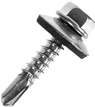 DOJA industrial | VITI AUTOFILETTANTI PER METALLO | PACK 300 | 5,5 x 22 mm | Viti autoperforanti testa esagonale con rondella | Autofilettanti in acciaio per fissaggio carrozzeria Legno Lamiera