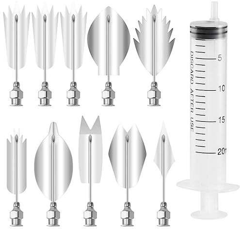 CTLH20 11PCS Set 3D Gelee Blume Kunst Werkzeuge Gelee Kuchen Gelatine Pudding Düse Spritze Russland Düse Kit Kuchen Dekorieren Werkzeuge-F