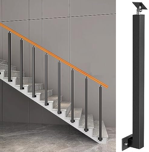 Support latéral de poteau de support de poteau de rampe d'escalier en métal, colonne de main courante d'escalier avec support réglable, pour balcon, marches intérieures/extérieures ( Color : 1 Pack ,