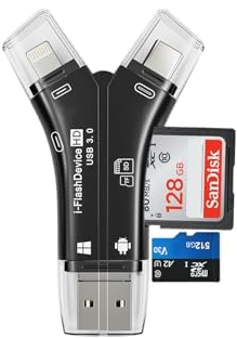 USB3.0 SD Card Reader Trail Camera Viewer fino a 100MB/s in lettura, lettore di schede di memoria portatile per la stagione di caccia Supporto SD/TF per iPhone/Android/Mac/Camera