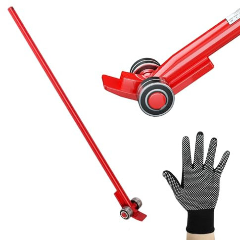 Hebelstange mit Rollen Hebelstangenlast 1,5/3/5 T, Schwere Industrie-Hebelstange mit Rädern & Rutschfesten Handschuhen, Handwerkzeug-Hebelstange zum Heben und Handhaben ( Size : 5T/11000lb )