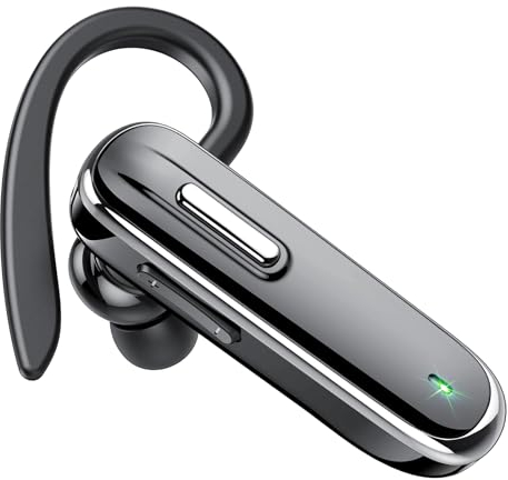 Bluetooth Earpiece, Wireless Bluetooth Headset with ENC Noise Canceling Mic, V5.3 in-Ear Headphone with 25 Hours Long Standby, USB-C Charge, Handsfree Earpiece for Business, Driving, Office, Trucker