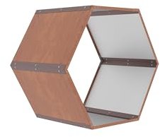 G21 Kaminholzregal HEX 53-92 x 60 cm, braun