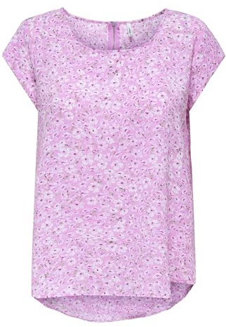 Onlvic S/S AOP Top Noos Ptm, Rosa Fucsia, 38