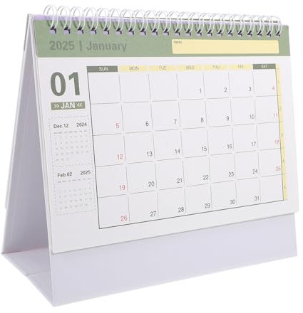 SEWACC Schreibtischkalender Dekorativer -kalender Für Büro Und Zuhause Akademischer Monatskalender Mit Stabiler Drahtbindung Und Hochwertigem Papier Funktional Und Stilvoll Für Notizen