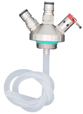 Elaboración de cerveza casera Mini dispensador de grifo con bloqueo de bola de barril, incluye manguera de silicona de 50cm, dispensador de acero inoxidable 304, lanza casera Accesorios para el vino(S
