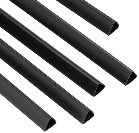 PATIKIL 30pz Barre Rilegatura, 10mm Dorsi Plastici Rilegatura 70 Fogli Capacità Raccoglitore Rapporto Formato A4 Raccoglitore Presentazione Triangolare per Copertina Rapporto, Nero