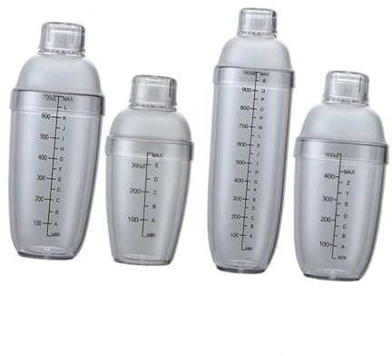 MOLUCKFU 1juego Coctelera De Plástico Transparente Con Para Mezclas De Cócteles Leche y De y Frío Para Bar y Doméstico