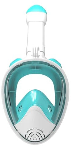 CQJJXKYC Tauchmasken Schnorchelmaske Schnorcheln Tauchen Maske Unterwasser Scuba Volle Gesicht Schnorchel Maske Anti Fog Schutzbrille(Green- L and XL)