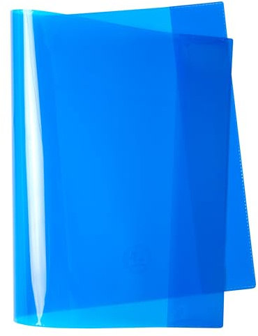 JOLLY Jollycover Heftschoner Quart, blau, 25 Stück, extra stark, kinderfest, mit Ultraschallverschweißung, 160µm Polypropylen, umweltfreundlich, für Schulhefte und Bücher