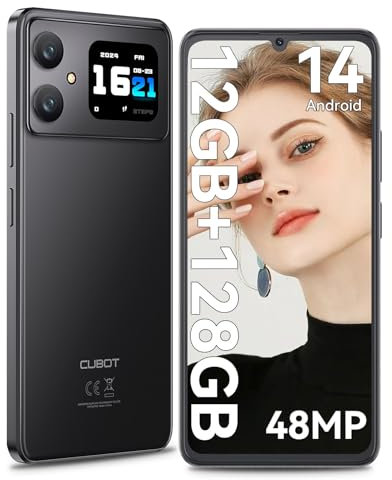 CUBOT Telefono cellulare A20 senza contratto, Android 14,6,75 HD+ Octa Core 90Hz economico, smartphone 12 GB + 128 GB/1 TB espandibile, Dual SIM 4G senza simlock, 48 MP + 16 MP, 5100 mAh, schermo