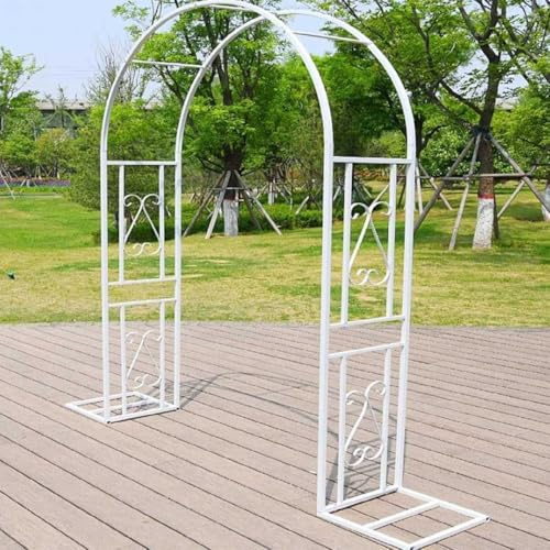 Arche de jardin en métal résistant aux intempéries pour plantes grimpantes - 140-340 cm de largeur - Support intérieur/extérieur - Décoration de mariage - Cadre solide (marron, 140 x 230 x 40 cm)