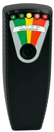 Strahlungsmessgerät Digitales Elektromagnetisches Feld EMF Gauss Meter Geisterjagd-Detektor, Tragbar, Magnetisch, 5 LEDs für Wohnungen, Büros und Wohnbereiche