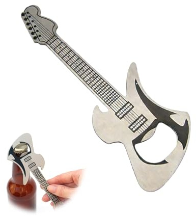 ARYIMYDP Décapsuleur Métal Style Guitare, Accessoire Pratique et Déco pour Amateur de Musique, Cadeau Homme Femme pour Concert Privé ou Barbecue, Fabriqué en Métal Solide et Durable