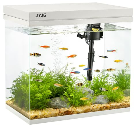 Eirolace 15L Aquarium Komplettset aus Glas | Kleines Fischbecken mit Ultraklarem Glas & Leiser Pumpe (≤30 dB) fürs Schlafzimmer | All-in-One Komplettset für Tropische Fische, Büro & Wohnzimmer