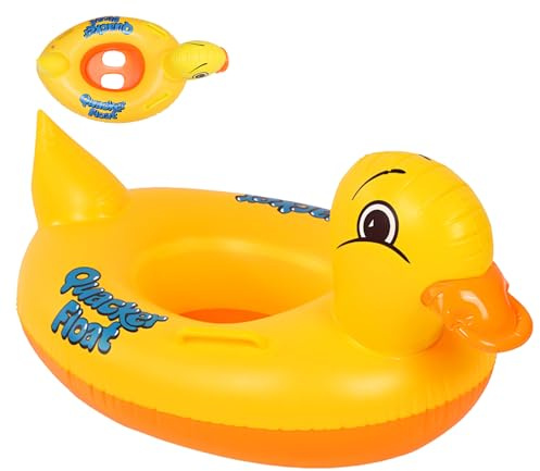 Simring för baby, uppblåsbar simring för småbarn, simhjälp med simstol, simcykel med handtag, simstol, flytande barn för 6 månader – 3 år gammal baby, simhjälpmedel, pool, simring