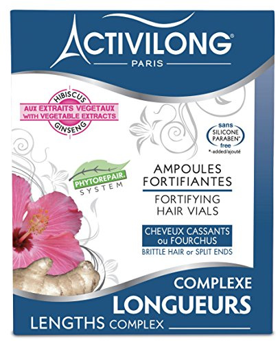 ACTIVILONG - Complexe Longueurs - Ampoules Fortifiantes - Répare Et Revitalise Les Cheveux Cassants Ou Fourchus - Aux Extraits Végétaux - Sans Parabène, Ni Silicone - 4x 10ml (lot de 2)