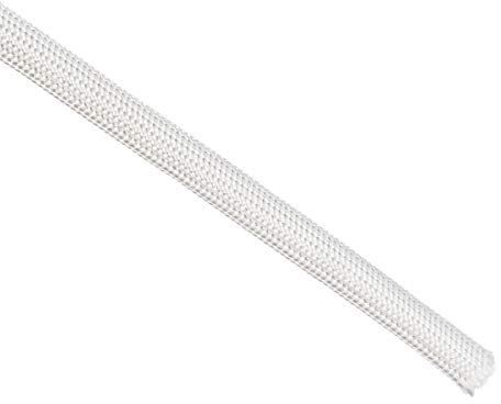 sourcing map Insulation Braid Sleeving, 9.8Ft-6mm High Temp Fiberglass Sleeve White