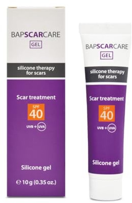 BAPSCARCARE Silikongel med UV-skydd | ärrkräm | minskar synligheten av ärr och ärrbesvär | tub 10 g