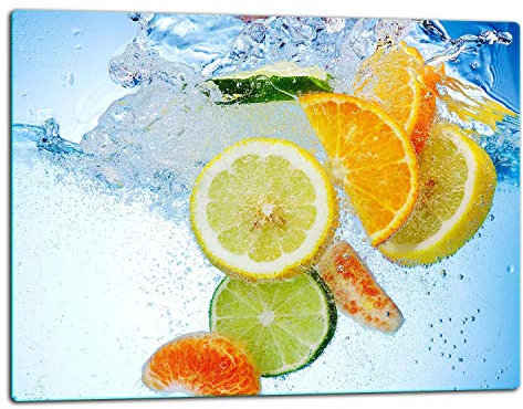TMK ArtDeko – Schneidebrett Glas – Glasschneidebrett für die Küche 52x40 cm – Robust, Hygienisch & Rutschfest – Glas Schneidebrett – Zusätzliche Arbeitsfläche – Vielseitige Nutzung