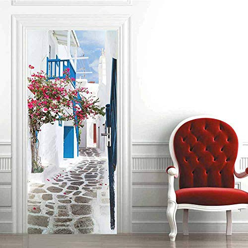 3d Pegatina Puerta Calle Mural Autoadhesivo DecoracióN Del Hogar Pegatinas De Pared Dormitorio Sala De Estar PóSter ExtraíBle Pegatinas De Arte-Los 77x200cm
