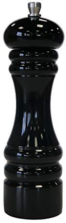 Elegante molinillo de pimienta (18 cm, ajustable, sin relleno, diseño escandinavo), color negro