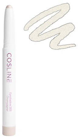 COSLINE Eyeshadow, Lidschattenstift, Champagner 305, Heller Glitzer-Eyeshadow, Langanhaltende Formel, Stick mit cremiger Textur, Wischfest, Made in Germany