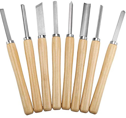 8 Stück Drechselmesser Set Drechseleisen Drehmeißel Drechsel Werkzeuge Drehmaschine Holz Geschnitzt Kohlenstoffstahl Meißel Set Für Profis Oder Bastler Holzbearbeitung Holzschnitzereien