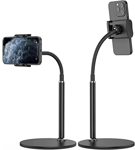 ZEACCT Multi-Winkel Handy Ständer, Höhenverstellbar, Verstellbarer Tisch Handy Ständer, Schützt vor Kratzern, Stabil, Perfekt für Videos, Lernen, Anrufe, Universal für Smartphones