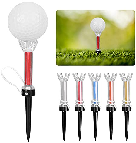 Golf Magnet Tee, Magnetische Golf Tees, 5 Teiliges Set Mehrfarbige Golftees, Golf Tees 90mm, Strapazierfähiges Magnetisches Kunststoff-Golftee, für Golfübungs-Trainingshilfe