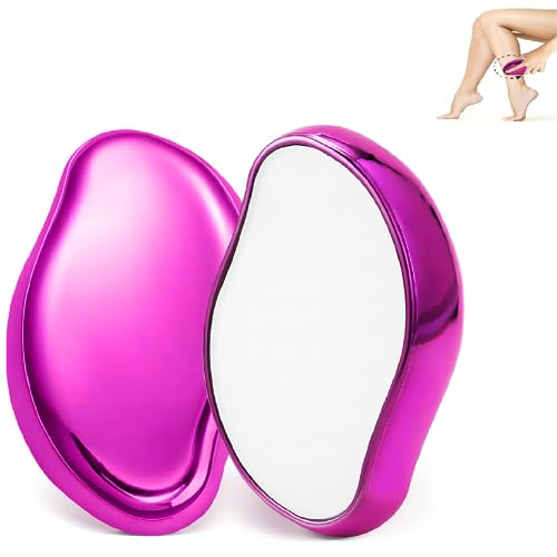 Asokeyer Borrador de pelo de cristal para mujeres y hombres, nuevo borrador mágico de pelo de cristal, depiladora suave portátil, herramienta exfoliante de piel indolora para cualquier parte del