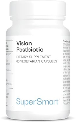 Postbiotique pour la Vision Breveté - Vegan - Sans excipients - SuperSmart | Lutte contre la Fatigue Visuelle - Protection des yeux de la lumière bleu - Soutenu par des études scientifiques