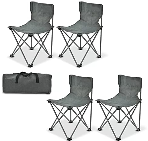 Tragbarer Faltstuhl Ultraleichter Kleiner Klappstuhl Mit Tragetasche, Faltstuhl Strandstuhl,Oxford-Gewebe, for Garten Balkon Und Festival Outdoor Als Angelstuhl Camping, 4 Stück Klappbarer Campingstuh