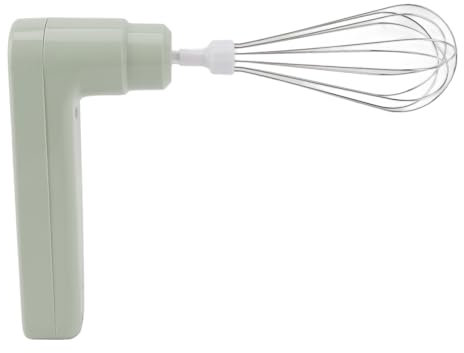 Fdit Batidor de Huevos Eléctrico Recargable de 800mAh con Potente Motor, Diseño Compacto Ideal para café, Hornear, Pan, Batir Masa (Green)