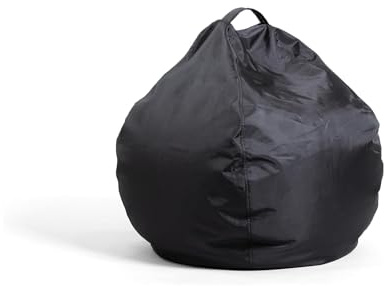 Avilia Pouf a Sacco XXL Moderno e Versatile - Poltrona a Sacco per Interni ed Esterni, Seduta Morbida e Confortevole per Relax, Ideale per Soggiorno, Camera e Giardino, 65x62cm, Nero