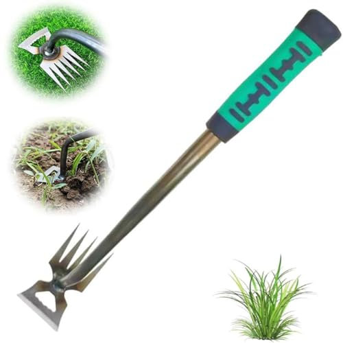 Garten Unkrautzieher Werkzeug, 2024 neues Unkraut-Artefakt-Entwurzelungs-Unkraut-Werkzeug, langlebiges Hand-Unkraut-Ziehwerkzeug aus Manganstahl, manueller Unkraut-Entferner für Hof (5 Teeth)