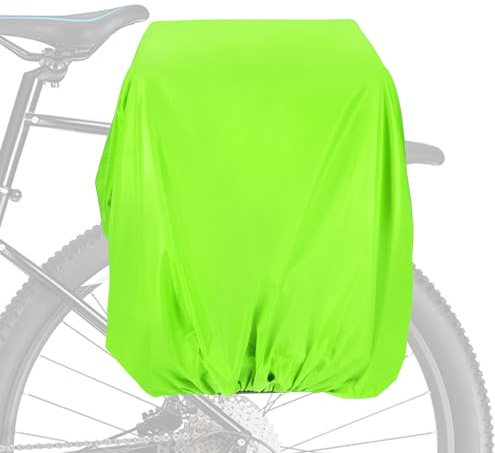 PATIKIL 80L Bicycle Rear Rack Rain Cover, Bike Trunk Rain Cover Waterproof Cycling Rain Cover for Mountain Cycling Hybrid Bike, M, Grass Green