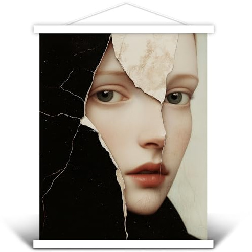 PANORAHMA BILDERRAHMEN Posterleiste 29,7cm (A3/A4) / Posterschiene aus Massiv-Holz/Magnetischer Posterhalter für alle Größen/Einfache Posteraufhängung & unkompliziertes Wechseln/Weiß