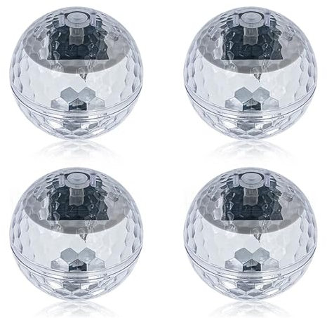 Fontaine Solaire Lumière Flottante À Énergie Solaire pour Étang, Boule Magique, Lumière De Jardin, Changement De Couleur, Décoration, Éclairage pour Piscine Fontaine en Cascade(4PCS)