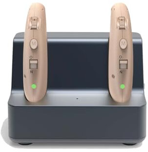 Glorified Mary Hearing Amplifier Aid Rechargeable Digital Personal Sound Amplifier Seniors,with Magnetic Charging Base,Behind The Ear,2-Pack