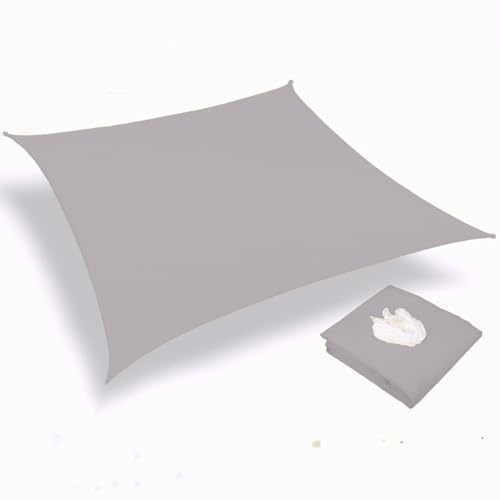 Panno Ombreggiante per Esterni con Anelli A D E Corde Vela Ombreggiante Rettangolare 6x4 3x4 3x2 Resistenza allo Strappo Rete Frangivento per Giardino, Patio, Pergola, Cortile(Gray,6x6m)