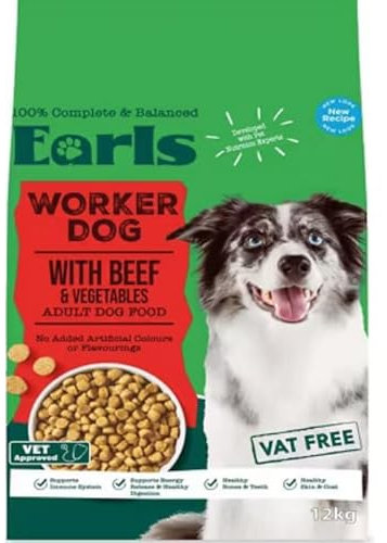 Ark Future Earls Complete & Balanced Adult Dog Food with Beef & Vegetables – 12kg Dry Kibble – Supports Digestion, Skin, Coat & Immunity